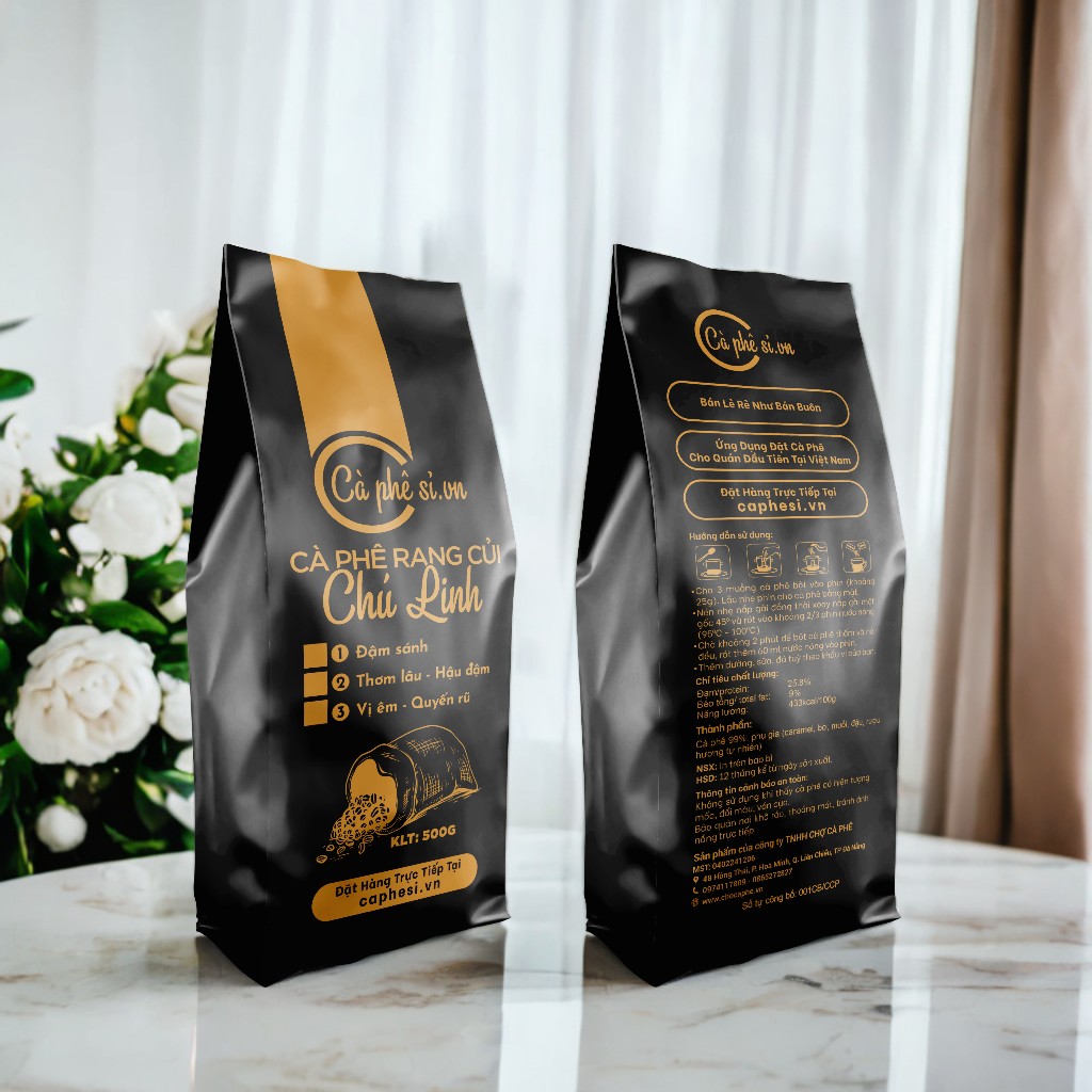 Cà phê mắm đặc biệt (cà phê rang củi Chú Linh)